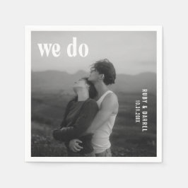 Ruby Photo Modern Bröllop Pappersservett