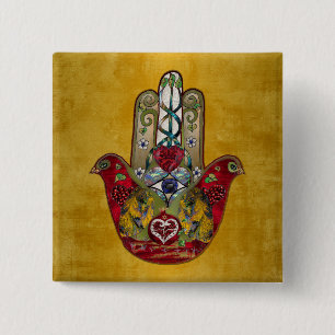 Ruby Pomegranate Heart Red Bird Hamsa Knapp