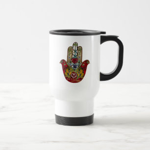 Ruby Pomegranate Heart Red Bird Hamsa Resemugg