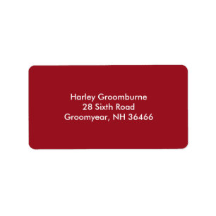 Ruby Red Adressetikett
