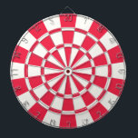 Ruby Red and White Darttavla<br><div class="desc">Ruby Red and White Dart Board</div>