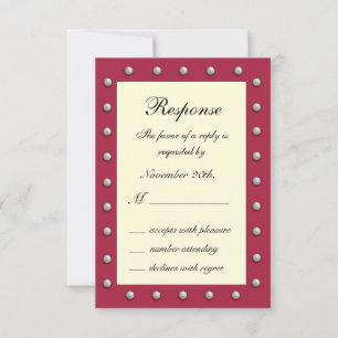 Ruby Red, Benvit and Pearls OSA Kort