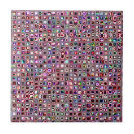 Ruby Red "Bijoux" Textured Mosaic Tiles Mönster Kakelplatta