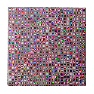 Ruby Red "Bijoux" Textured Mosaic Tiles Mönster Kakelplatta