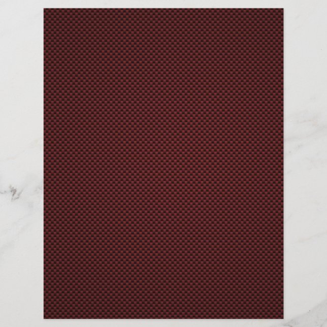 Ruby Red Carbon Fiber Stil Skriv ut Decor (Framsida)