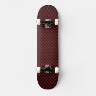 Ruby Red Carbon Fiber Stil Skriv ut Decor Mini Skateboard Bräda 18,5 Cm