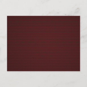 Ruby Red Carbon Fiber Stil Skriv ut Decor Vykort