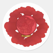 Ruby Red Cracks Crystal Boll