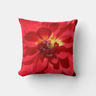 Ruby Red Dahlia Flower Kudde