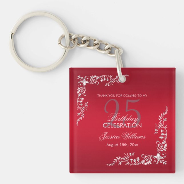 Ruby Red Dekoration 25-årsdag  (Framsidan)