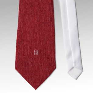 Ruby Red Denim, Classic Monogram One-Sided necktie Slips
