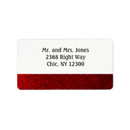 Ruby Red Fals Glitter Ny Alamat Adressetikett