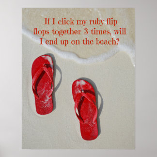 Ruby Red Flinflip flops Poster