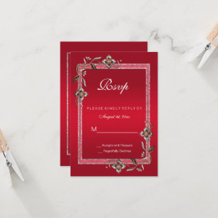 Ruby Red Gems & Glitter Ruby 40:E Bröllop