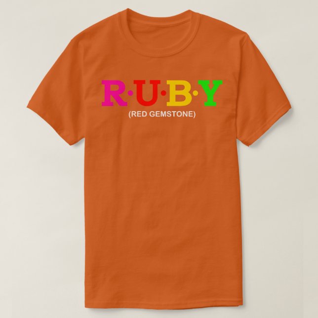 Ruby Red Gemstone 1 T Shirt (Design framsida)