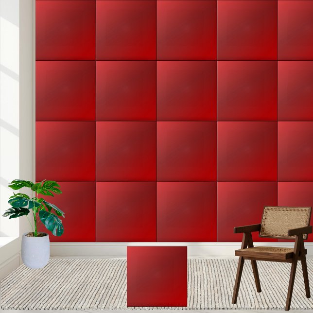 Ruby Red Gradient Ceramic Tile Kakelplatta (Ruby Red Gradient Ceramic Tile)