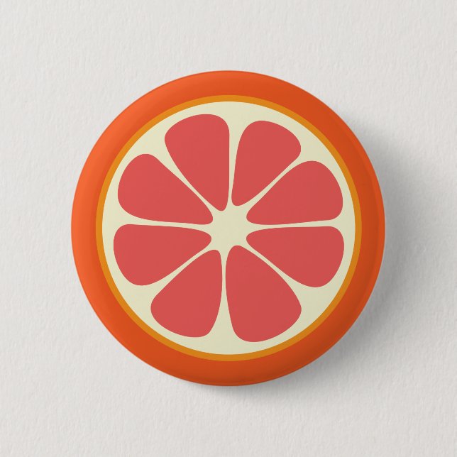 Ruby Red Grapefruit Juicy Sweet Citrus Fruit Slice Knapp (Framsida)