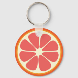 Ruby Red Grapefruit Juicy Sweet Citrus Fruit Slice Nyckelring