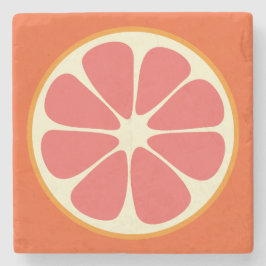 Ruby Red Grapefruit Juicy Sweet Citrus Fruit Slice Stenunderlägg