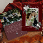 Ruby Red Greenery Vintage Merry Married Porträtt Julkort<br><div class="desc">Välkomna till vår förtjusande Rödgröna Vintage Merry Married Porträtt Helgdag Card, där vintage charm möter modern elegans. Den här designen har en berikad vattenfärgsgrej och subtilt elegant-kalligrafi med enkel typografi, som fångar kärnan av traditionell coziness- och rustic cottage core. Med en aning efterluft och ett streck av bekvämlighet för jordbruksföretaget...</div>