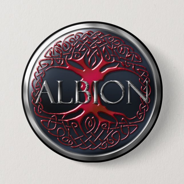 Ruby Red HMA Albion Button Knapp (Framsida)