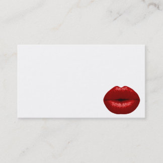 RUBY RED LIPSTICK MAKEUP BEAUTY MODE SALON LÄPPAR VISITKORT