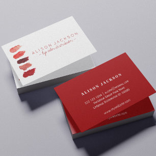 Ruby Red lipstick swatches lip färg distributör Visitkort