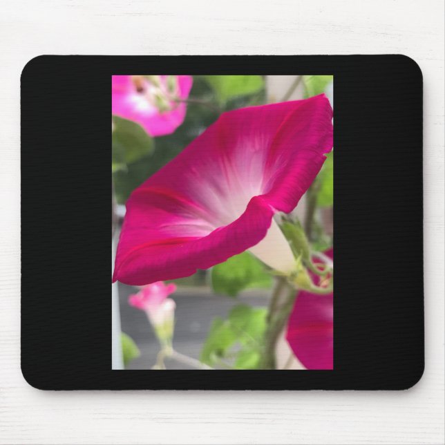 Ruby Red Morning Glory Mousepad Musmatta (Framsidan)