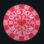 Ruby Red och Rosa Färg, Red Heart med vit text Darttavla<br><div class="desc">Ruby Red and Rosa Färg,  Red Heart Design och White Text Dartboard - Anpassa anpassningsbar överst och grund till din belåtenhet!</div>