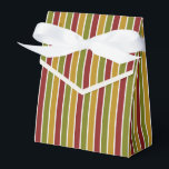 Ruby Red, Oliv grönt, Guld Stripe Presentaskar<br><div class="desc">Ruby Red,  oliv grönt och guld stripe-affär med band. Perfekt för alla teman för dekoration av gåvor; enkel/minimalistisk till maximalistisk beroende på ytterligare försköning.</div>