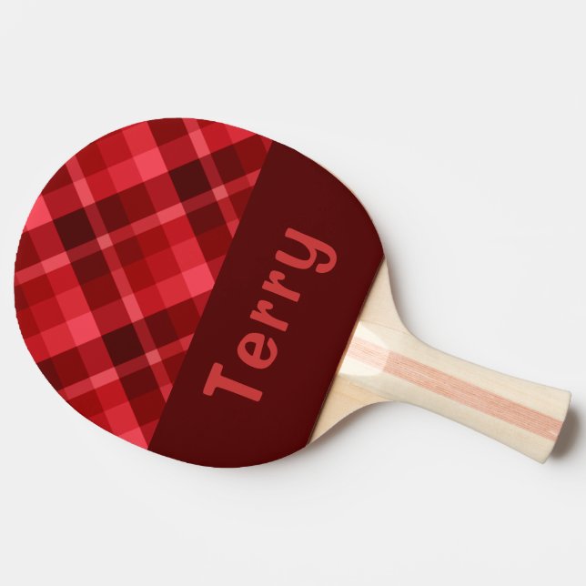 Ruby Red Play Monogram Ping Pong Paddle Pingisracket (Sidan)