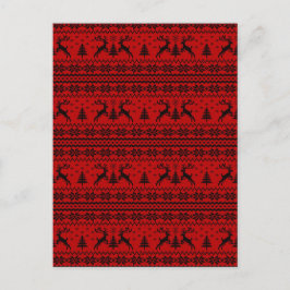Ruby Red Reindeer Sweater Tittar jul Helg Vykort