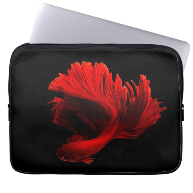Ruby Red Siamese Fighting Fish Laptop Fodral (Framsidan)