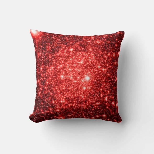 Ruby Red Stars Pillow Kudde (Framsida)