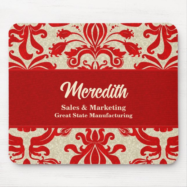 Ruby Red Swirl Business Office Theme Musmatta (Framsidan)