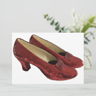 Ruby Red Tofflor visar tomma kort. Tack Kort