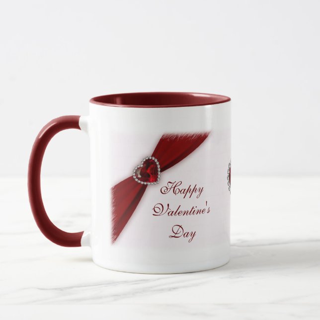 Ruby Red Valentines dag Mugg (Vänster)