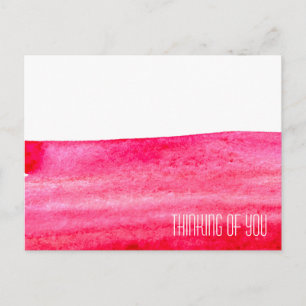 Ruby Red Vattencolor minimalist Vykort