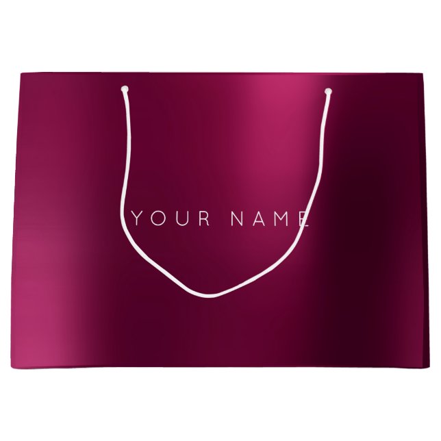 Ruby Red White Plum Minimal Favor Gift Ombre (Framsidan)