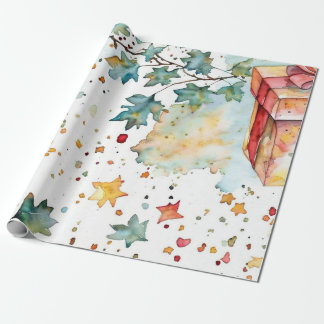 Ruby Red Winter Ornament Wrap Presentpapper