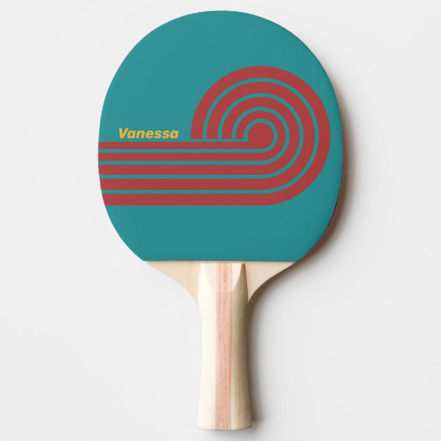 Ruby Reef Curl-ränder med namn Pingisracket (Framsidan)