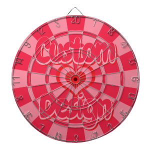 Ruby röd och rosa hjärtdesign anpassad text darttavla