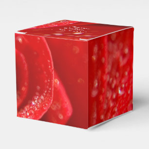 Ruby röd ros bröllopsfavörer presentaskar