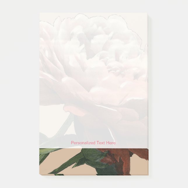 Ruby Röd ros med vita accenter Post-it Block (Framsida)