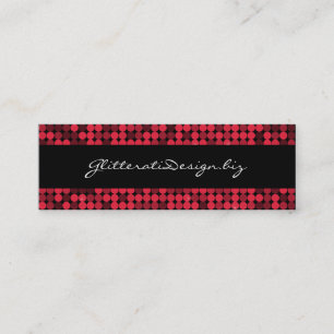 Ruby röda Glam magra Bizcard Mini Visitkort