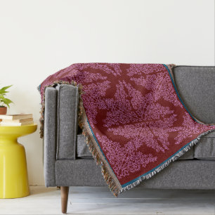 Ruby Rosa Blue Mönster Throw Blanket Blanket Filt