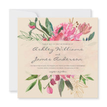 Ruby Rosa Peony Blommigt Bouquet Ivory Bröllop