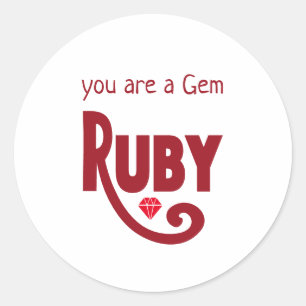 Ruby Runt Klistermärke
