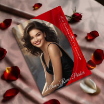 Ruby Shine Autograph Card för Skönhetstävlingar