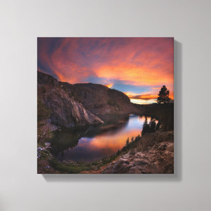 Ruby Sjö Sunset - John Muir Trail - Sierra Nevada Canvastryck